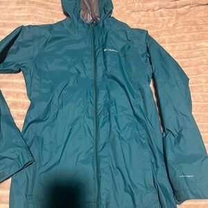 Columbia Teal rain jacket
